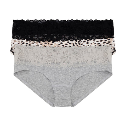 Victoria's Secret Cotton Lace Trim Hipster Knickers