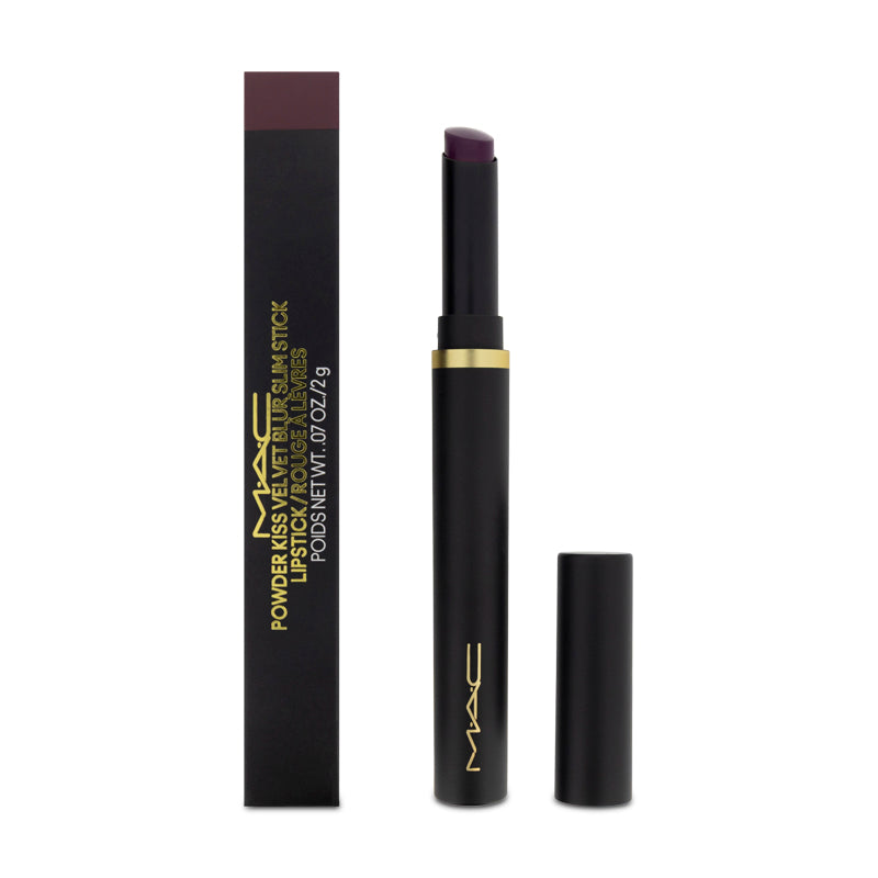 MAC Powder Kiss Velvet Blur Slim Stick Lipstick 881 Wild Rebel Purple