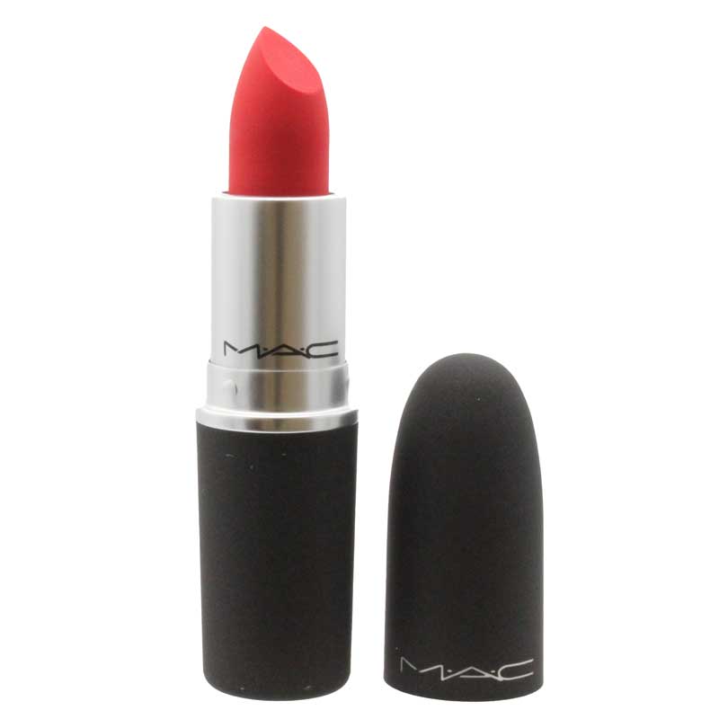 MAC Powder Kiss Matte Red Lipstick 315 Lasting Passion