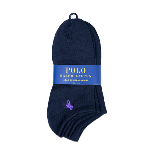 Ralph Lauren Ultra Low Cut Socks | 6 Pack | Black