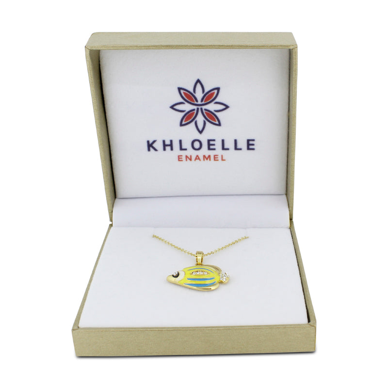 Khloelle Yellow and Blue Fish Necklace LC0070846