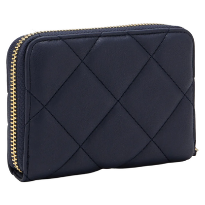 Mario Valentino Ocarina Quilted Wallet Medium Blue Women's