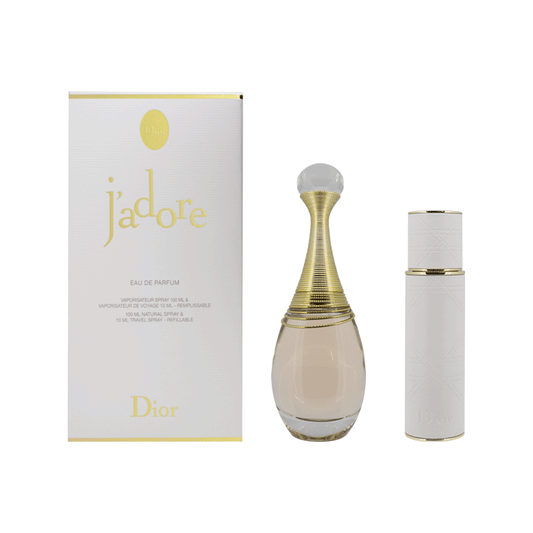 Dior 100ml J'adore Eau De Parfum & 10ml Travel Spray (Blemished Box)