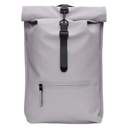 Rains Rolltop Rucksack W3 Flint grey – front view