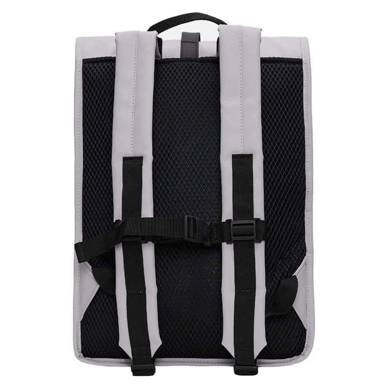 Rains Rolltop Rucksack W3 Flint grey – rear view