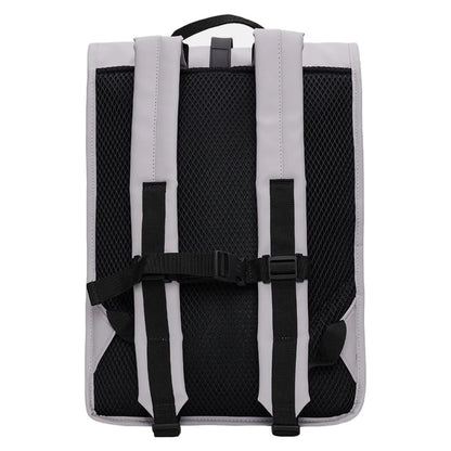 Rains Rolltop Rucksack W3 Flint grey – rear view