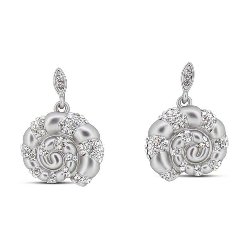 Khloelle Silver Snail Earrings LC0070811