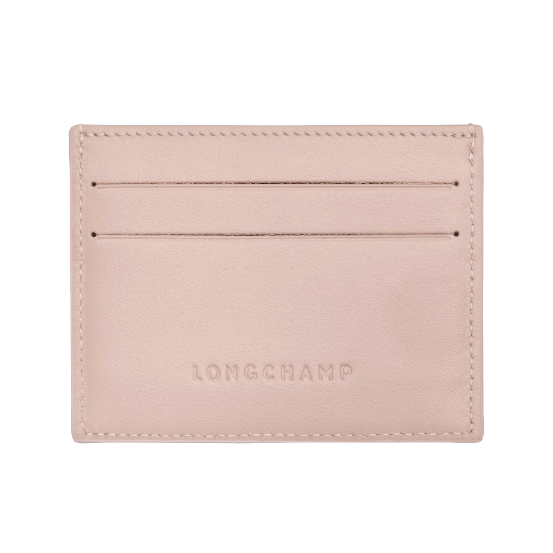 Longchamp Le Foulonne Leather Card Holder Nude Pink