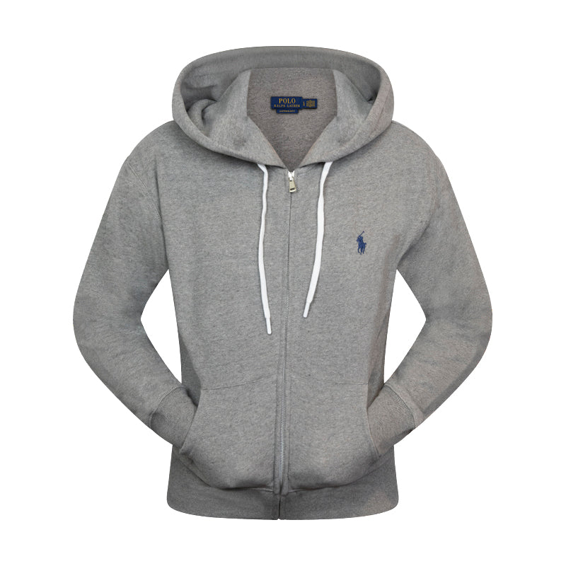 Ralph Lauren Polo Fleece Full Zip Sweatshirt Women's Hoodie Grey Heather