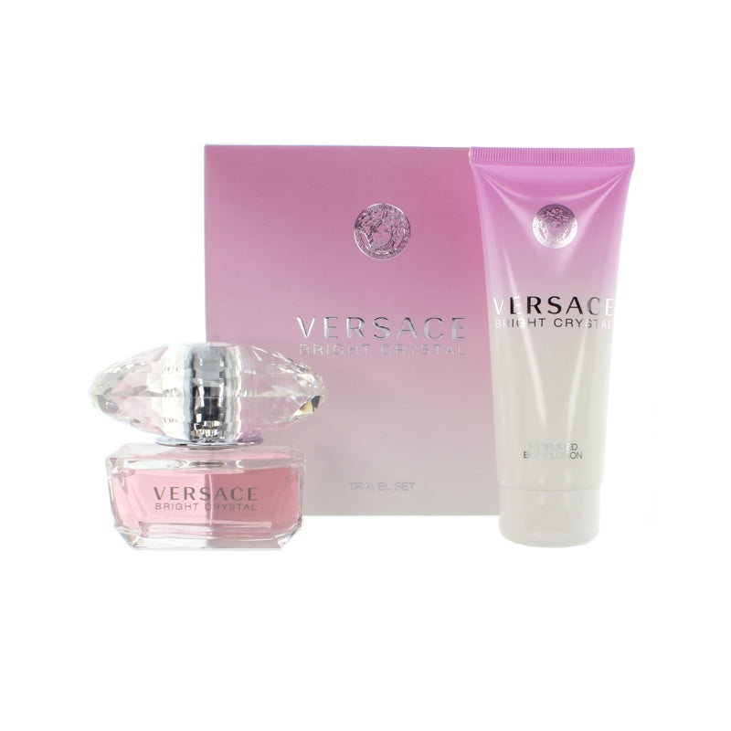 Versace Bright Crystal 50ml EDT & Body Lotion Set (Blemished Box)