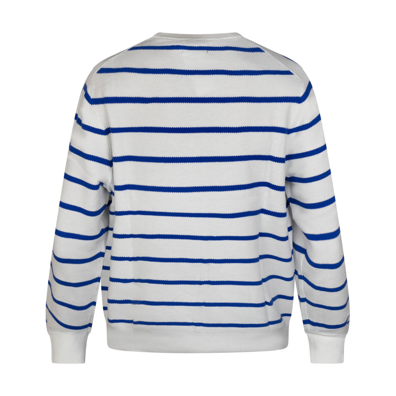 Ralph Lauren Polo Striped Cotton Jumper White/Blue