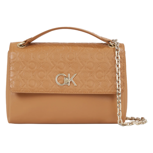 Calvin Klein Re-Lock Light Brown Crossbody Bag (Brown Sugar)