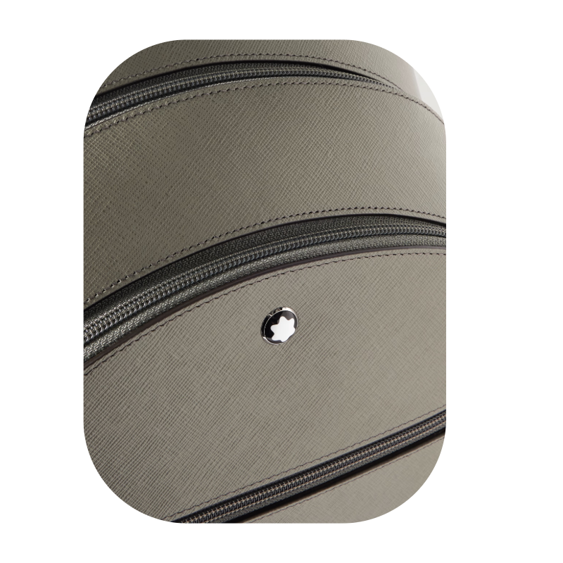 Montblanc Sartorial Leather 3 Compartment Backpack Bag Mastic Brown