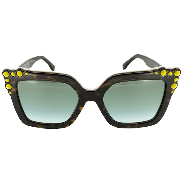 Fendi Havana White Cat Eye Women