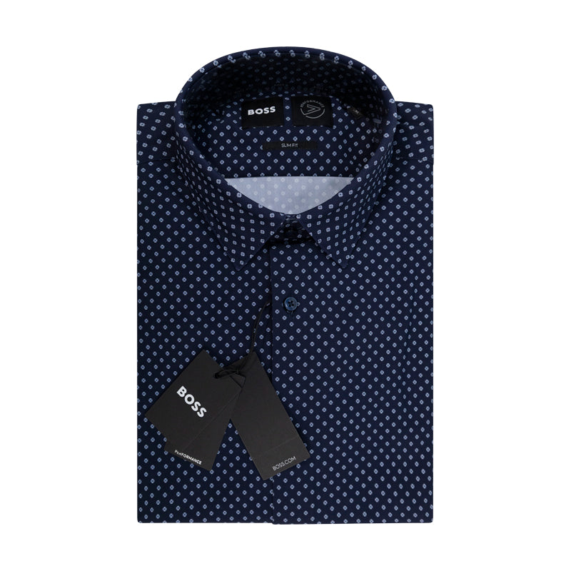 Hugo Boss P Hank S Kent Men's Slim Fit Shirt Dark Blue