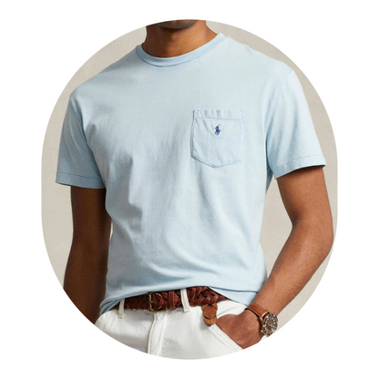 Ralph Lauren Polo Classic Fit Cotton Pocket T-Shirt Blue 