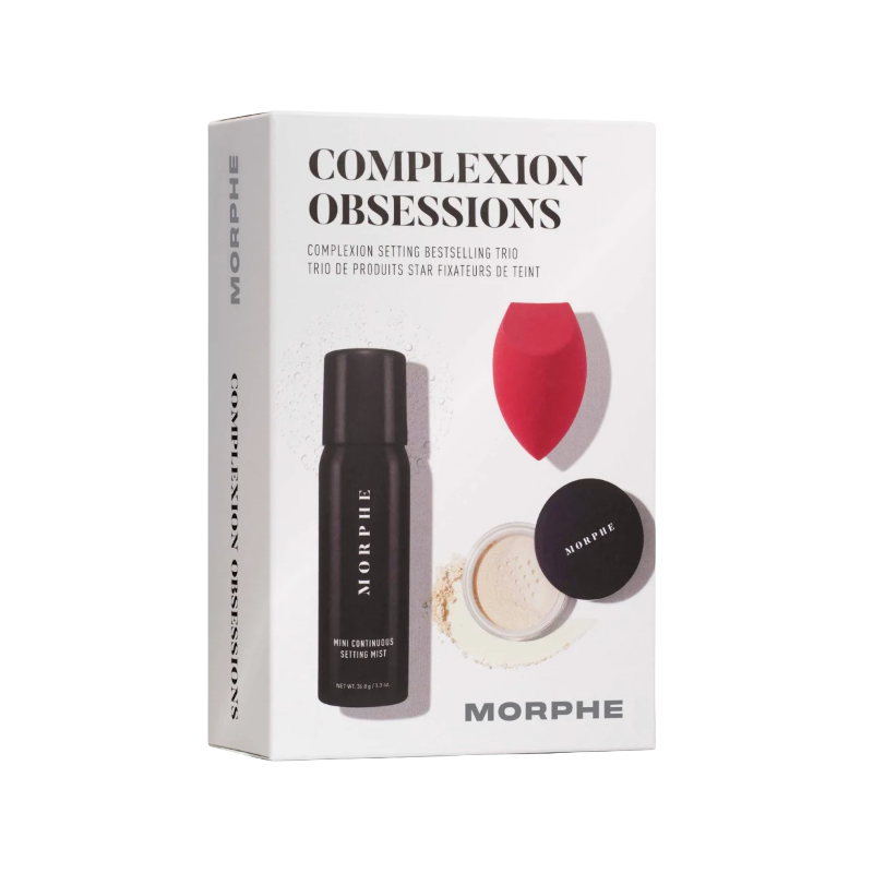 Morphe Complexion Obsessions Set Mini Setting Mist Mini Setting Powder & Sponge