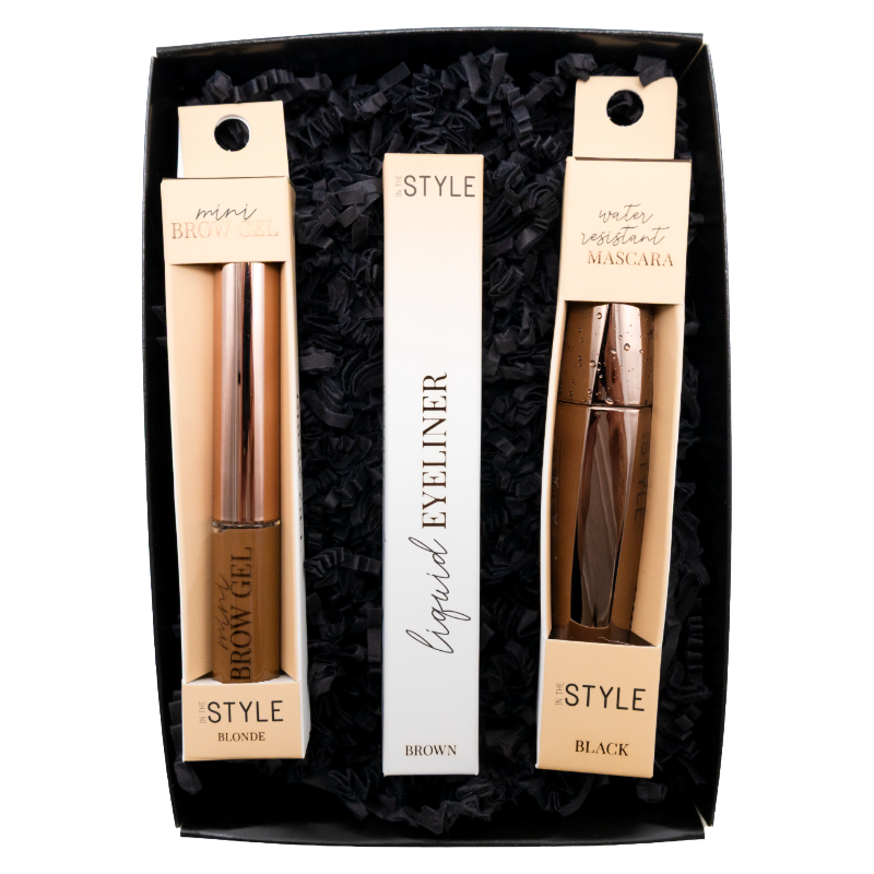Water Resistant Mascara & Brow Makeup Gift Set Box In The Style