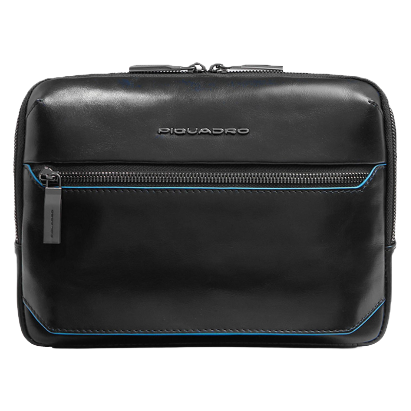 Piquadro Men's Square Crossbody Bag Midnight Black