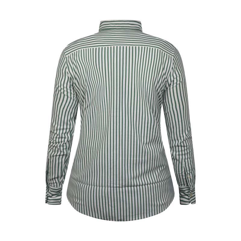 Ralph Lauren Polo Striped Oxford Cotton Shirt Green/White