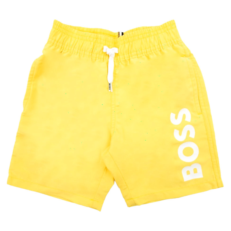 Hugo Boss Kid's Boys Logo Swim Shorts Yellow