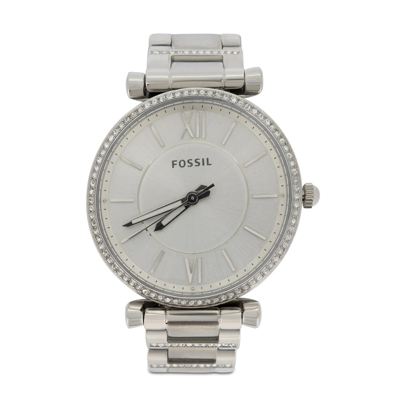 Fossil Carlie Three-Hand Stainless Steel Watch ES4341