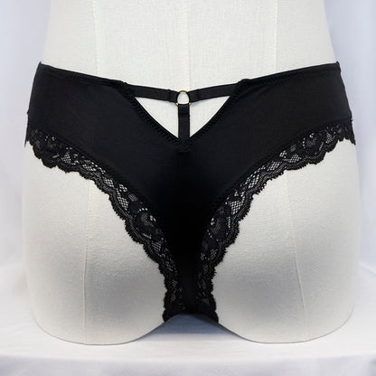 Victoria's Secret Very Sexy Thong Small Black Set of 2 & Lipgloss