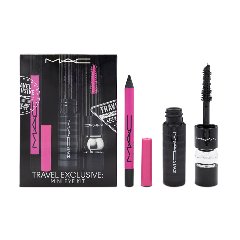 MAC Mini Eye Kit Black Mascara & Eyeliner Cosmetics Set