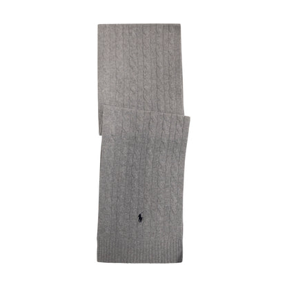 Ralph Lauren Polo Classic Cable Knit Scarf Grey