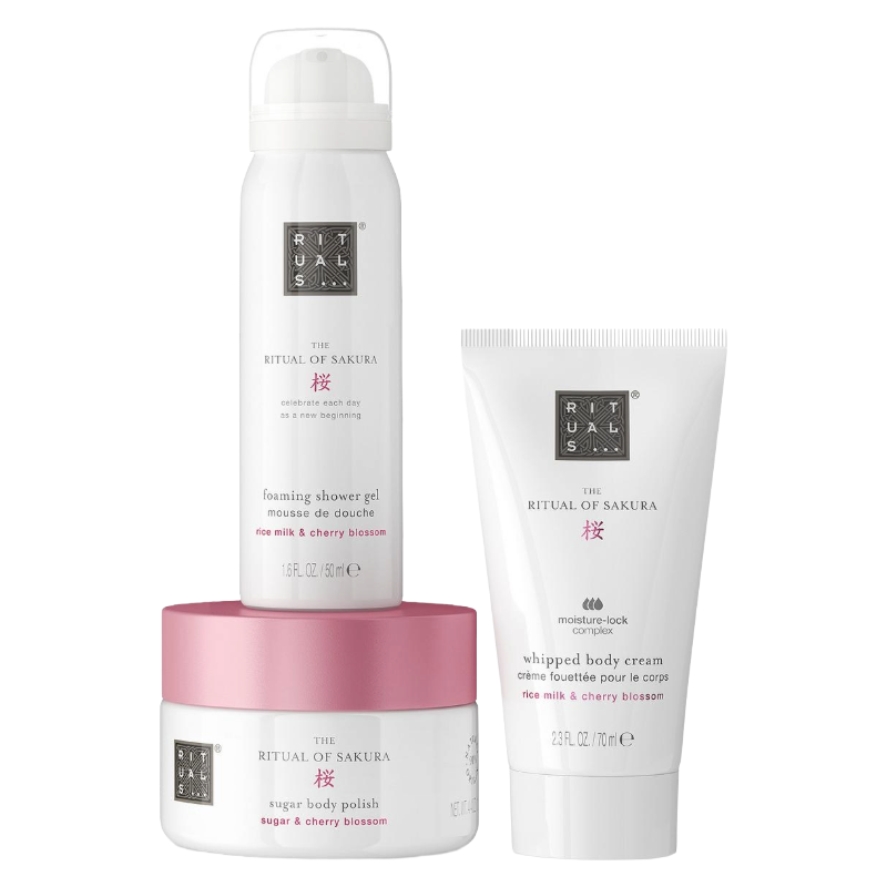 Rituals The Ritual of Sakura Set Shower Gel 50ml Sugar Body Polish 125g Body Cream 70ml