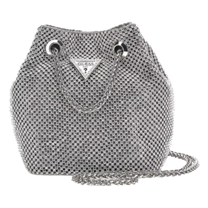Guess Lua Mini Silver Crossbody Evening Bag