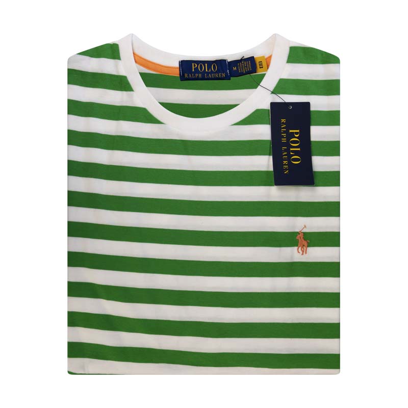 Ralph Lauren Striped T-Shirt | Green & White