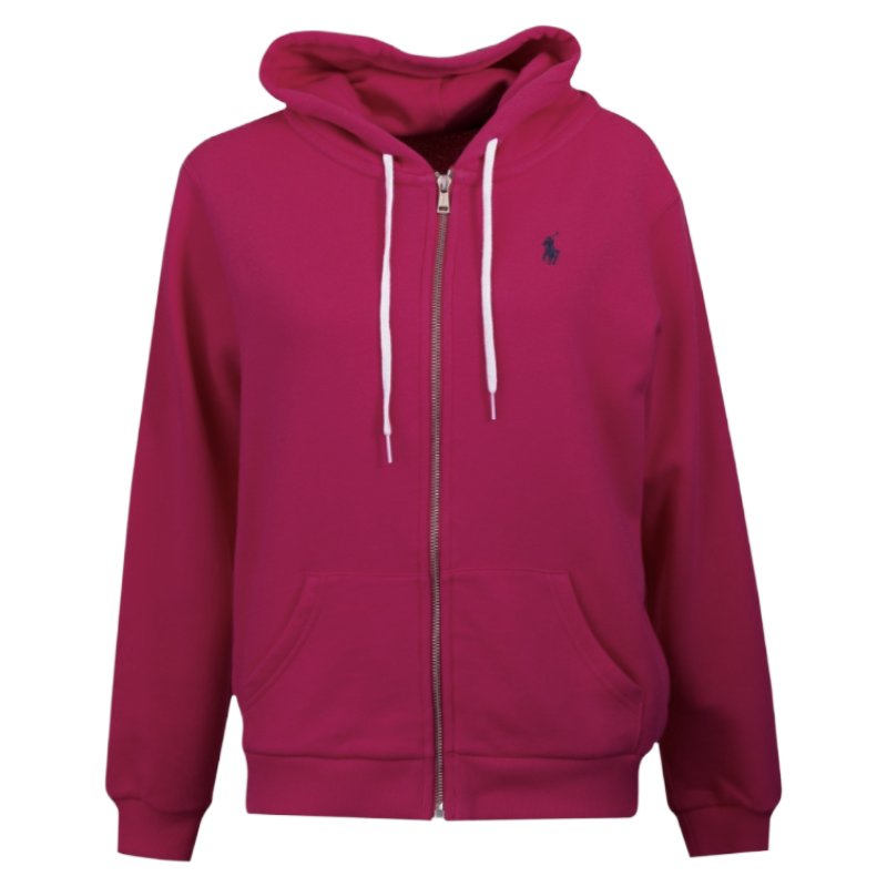 Ralph Lauren Women's Pink Fuchsia Fleece Hoodie Sweatshirt