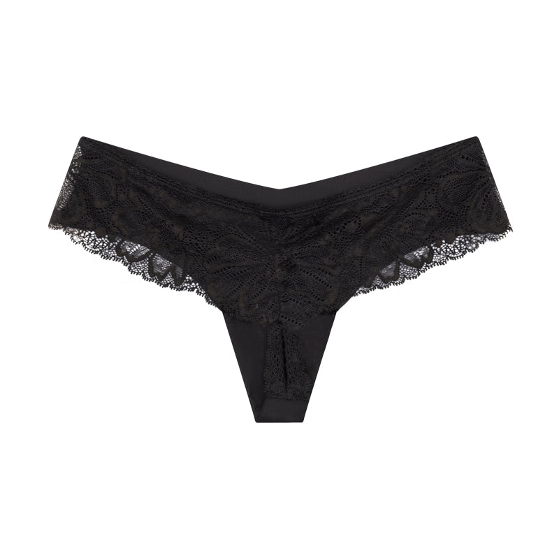 Victoria's Secret Raw Cut Thong Black - Small