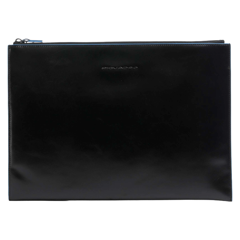 Piquadro Black Tablet Bag Cow Leather 13 inch