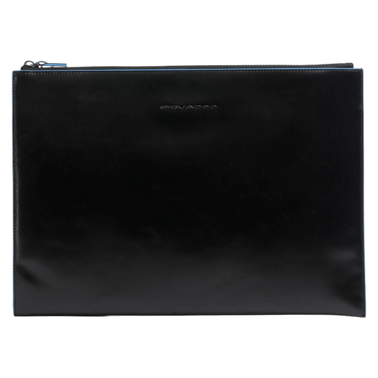 Piquadro Black Tablet Bag Cow Leather 13 inch
