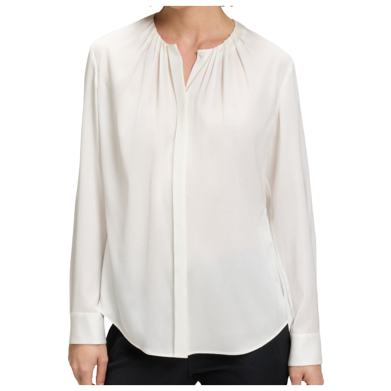 Hugo Boss Women's Silk Blouse Banorah White 