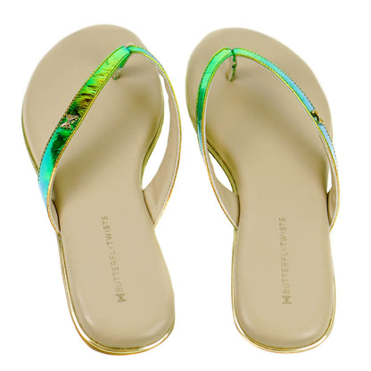 Butterfly Twists Lola Holographic Flip Flops