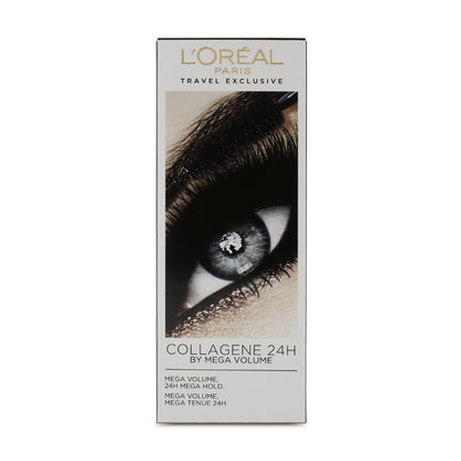 L'Oreal Mega Volume Collagene 24h Black Mascara Twin Pack & FREE Eyeliner