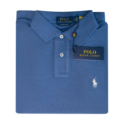 Ralph Lauren Polo Custom Slim Fit Polo Shirt Blue/White 