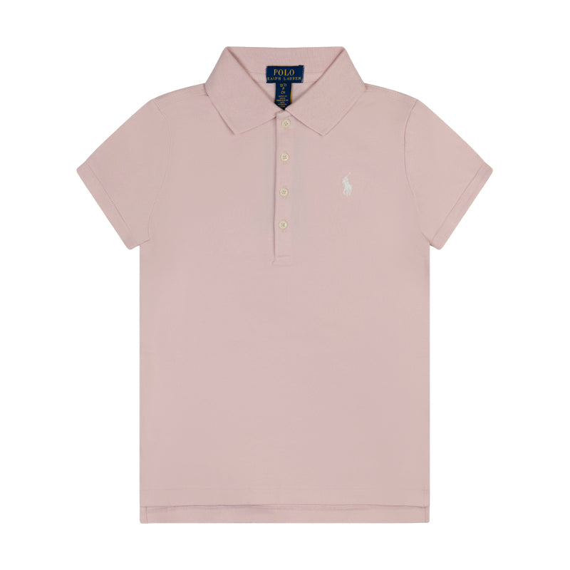 Ralph Lauren Polo Stretch Mesh Polo Shirt Pink Girls