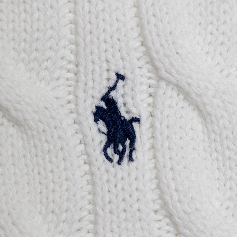 Ralph Lauren Cable-Knit Cardigan | White | Cotton