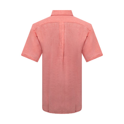Fynch-Hatton Men's Linen Shirt Coral Medium