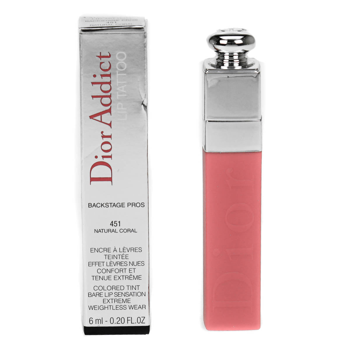 Dior Addict Pink Lip Tattoo Tint 451 Natural Coral