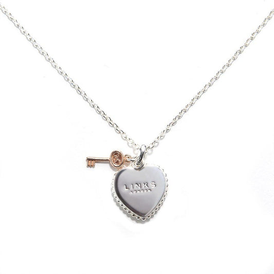 Links of London Sterling Silver Heart Key Necklace