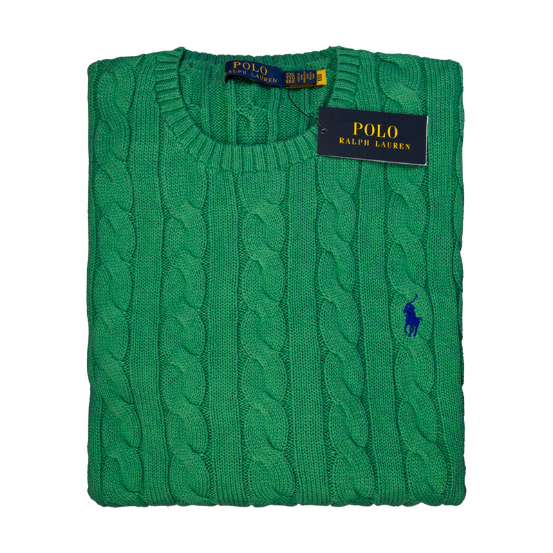 Ralph Lauren Polo Cable Knit Jumper Green