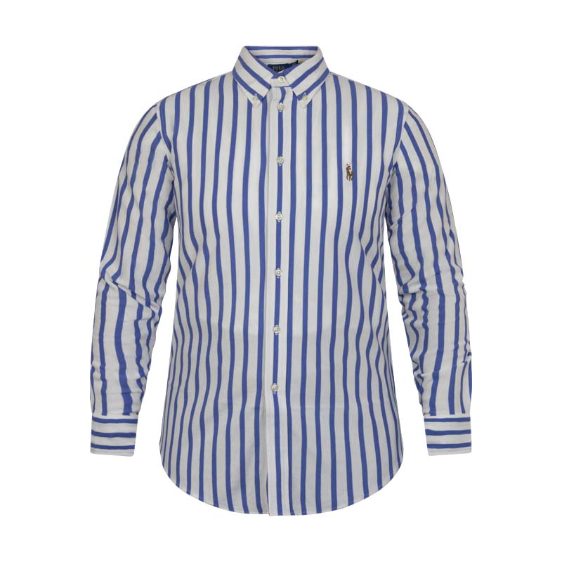 Ralph Lauren Polo Women's Striped Oxford Cotton Shirt Blue/White