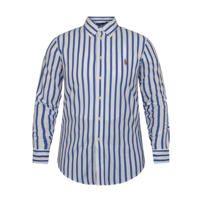 Ralph Lauren Polo Women's Striped Oxford Cotton Shirt Blue/White