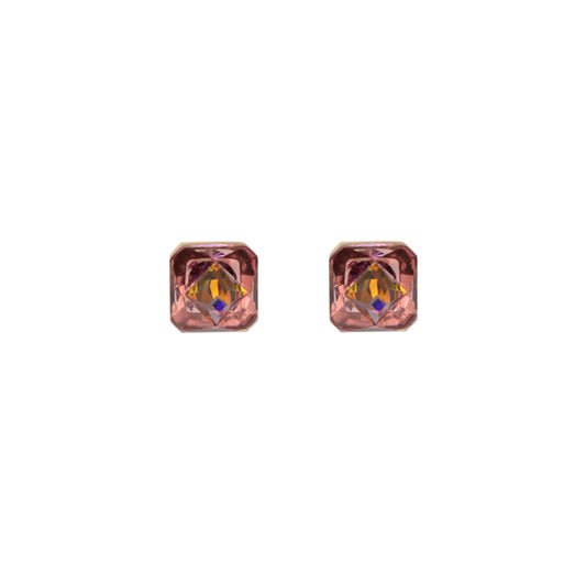 Swarovski Chroma Pink Pyramid Cut Stud Earrings 5614062 