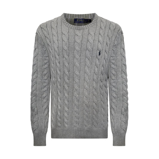 Ralph Lauren Mens Classic Grey Jumper 100% Cotton